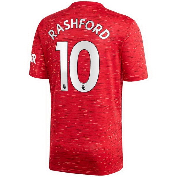 Maglia Manchester United NO.10 Rashford 1ª 2020-2021 Rosso